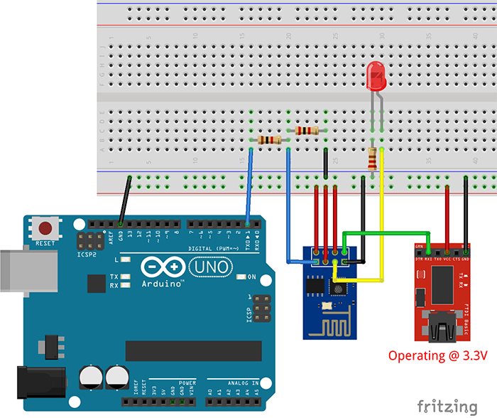 Serial communication with esp8266wifi